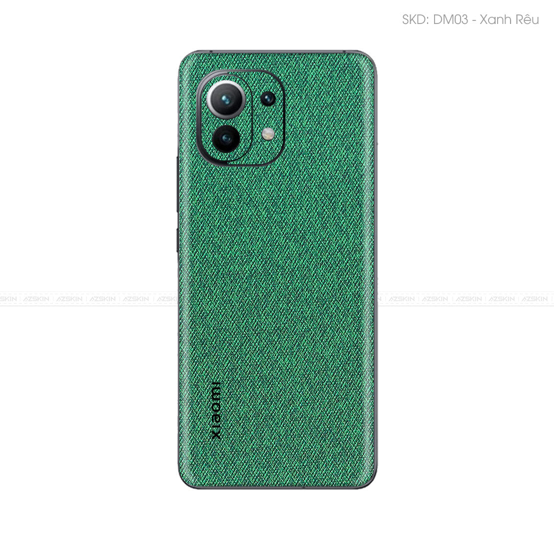 Miếng Dán Da Xiaomi 11 Series Vân Demin Xanh Rêu | DM03
