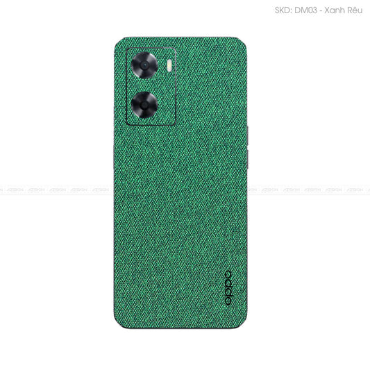 Miếng Dán Da OPPO A Series Vân Demin Xanh Rêu | DM03