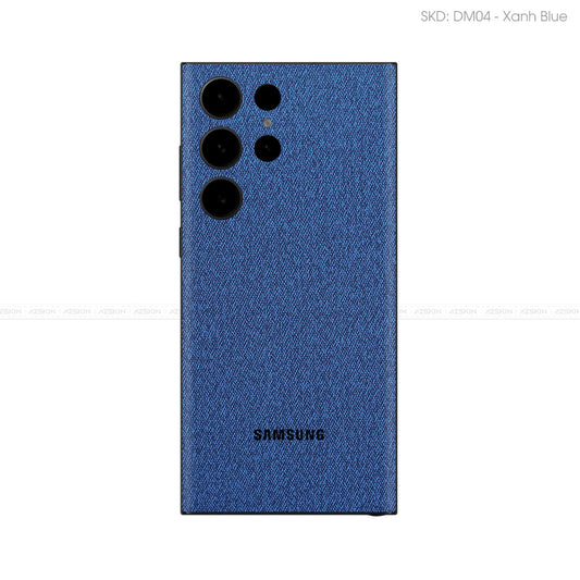 Miếng Dán Da Samsung S22 Series Vân Demin Xanh | DM04