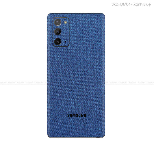 Miếng Dán Da Samsung Note 20 Series Vân Demin Xanh | DM04