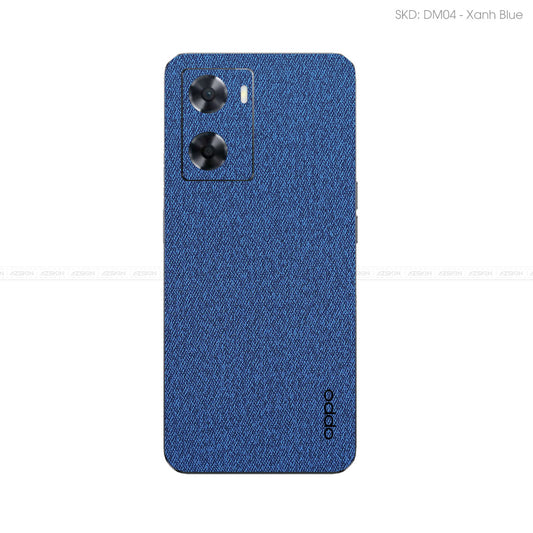 Miếng Dán Da OPPO A Series Vân Demin Xanh Navi | DM04