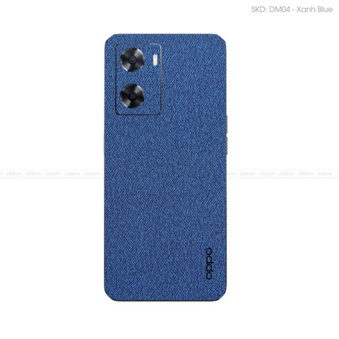 Miếng Dán Da OPPO A Series Vân Demin Xanh Navi | DM04