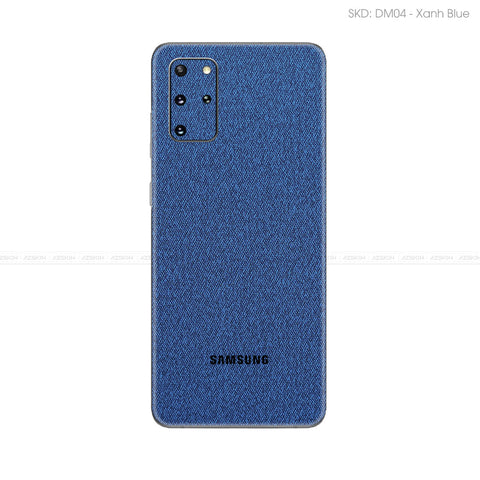 Miếng Dán Da Samsung S20 Series Vân Demin Xanh | DM04