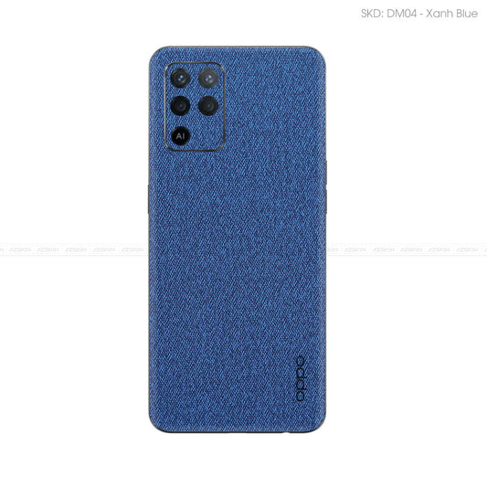 Miếng Dán Da OPPO F Series Vân Demin Xanh Navi | DM04