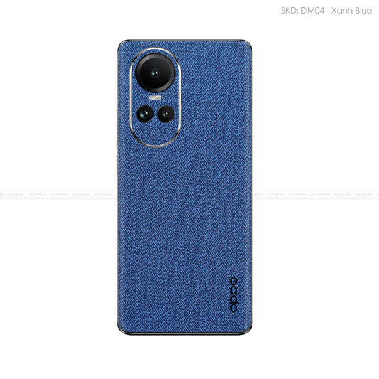 Miếng Dán Da OPPO Reno Series Vân Demin Xanh Navi | DM04