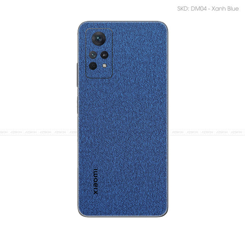 Miếng Dán Da Xiaomi Note 11 Series Vân Demin Xanh | DM04