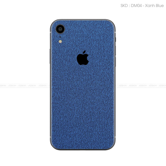 Miếng Dán Da IPhone X Series Vân Demin Xanh | DM04