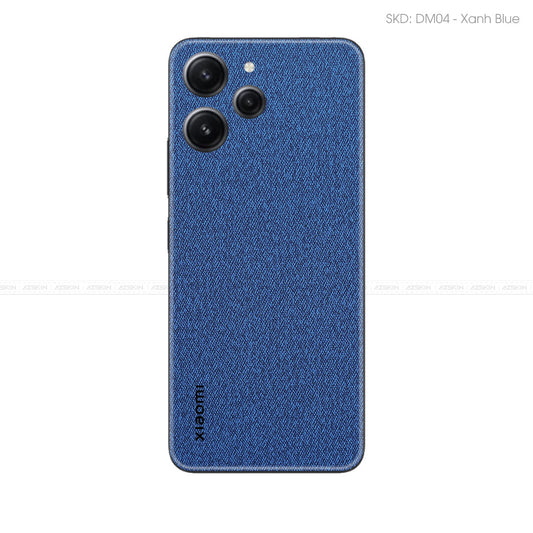 Miếng Dán Da Xiaomi Note 12 Series Vân Demin Xanh | DM04