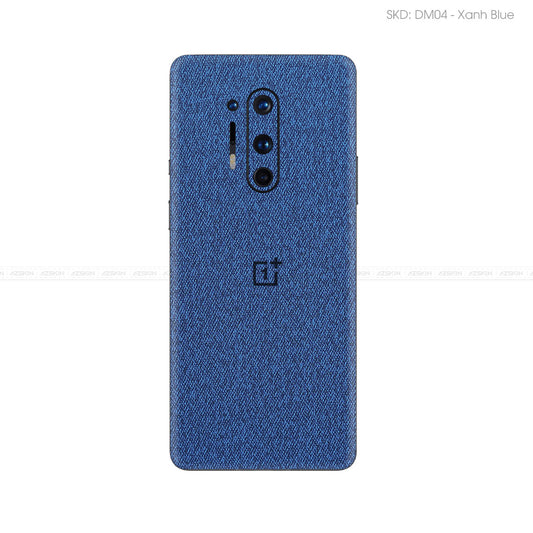 Miếng Dán Da OnePlus 8 Series Vân Demin Xanh Navi | DM04