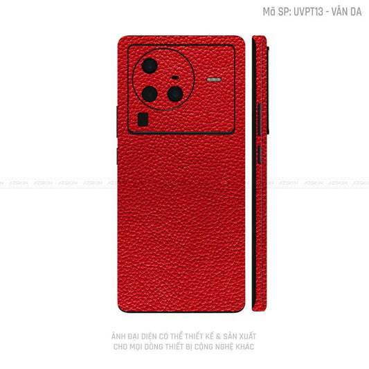Dán Skin Vivo X Series Vân Da Đỏ | UVPT13