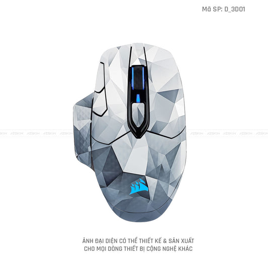 Skin Dán Chuột Corsair Hình Nghệ Thuật 3D | D_3D01
