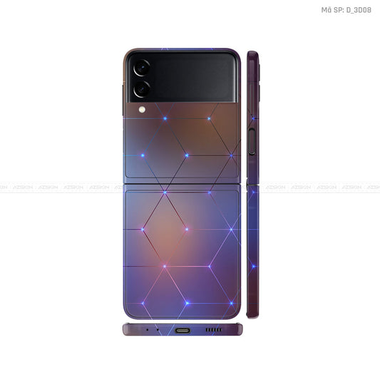 Dán Skin Galaxy Zflip3 Hình Nghệ Thuật 3D | D_3D08