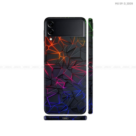 Dán Skin Galaxy Zflip3 Hình Nghệ Thuật 3D | D_3D09