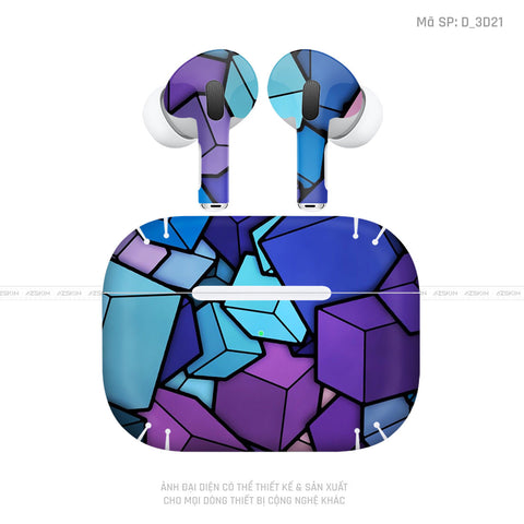 Dán Skin Tai Nghe Airpod Pro/ Pro 2 Hình Nghệ Thuật 3D | D_3D21