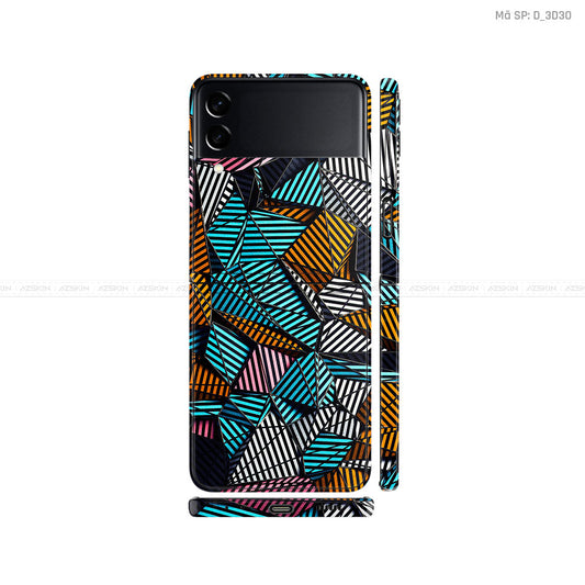 Dán Skin Galaxy Zflip3 Hình Nghệ Thuật 3D | D_3D30