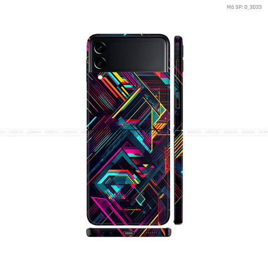 Dán Skin Galaxy Zflip3 Hình Nghệ Thuật 3D | D_3D33
