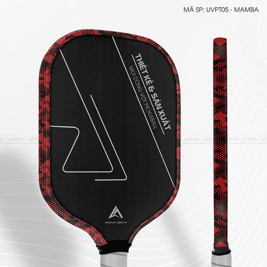 Miếng Dán Viền Vợt Pickleball Skin Vân Nổi Mamba Đỏ | UVPT05