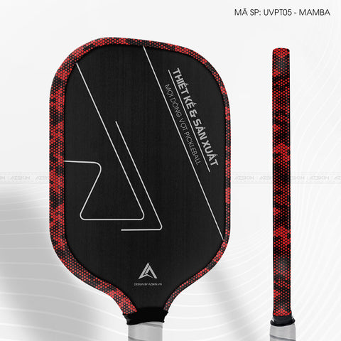 Miếng Dán Viền Vợt Pickleball Skin Vân Nổi Mamba Đỏ | UVPT05