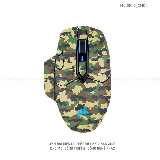 Skin Dán Chuột Corsair Hình Camo | D_CM01