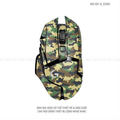 Skin Dán Chuột Logitech Hình Camo | D_CM01