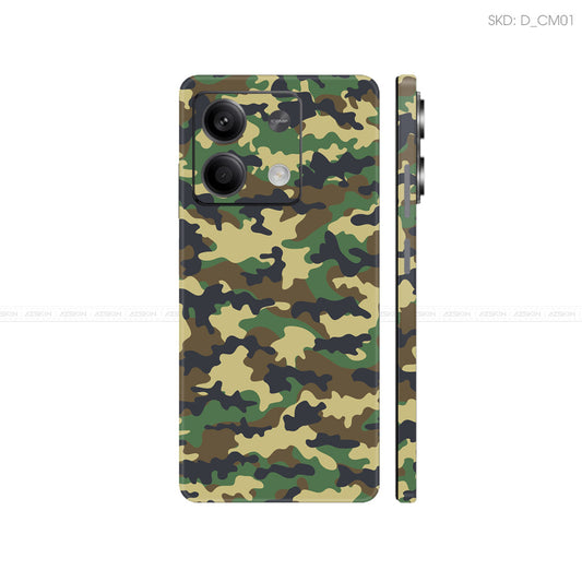 Dán Skin Điện Thoại Xiaomi Redmi 13 Series Hình Camo | D_CM01