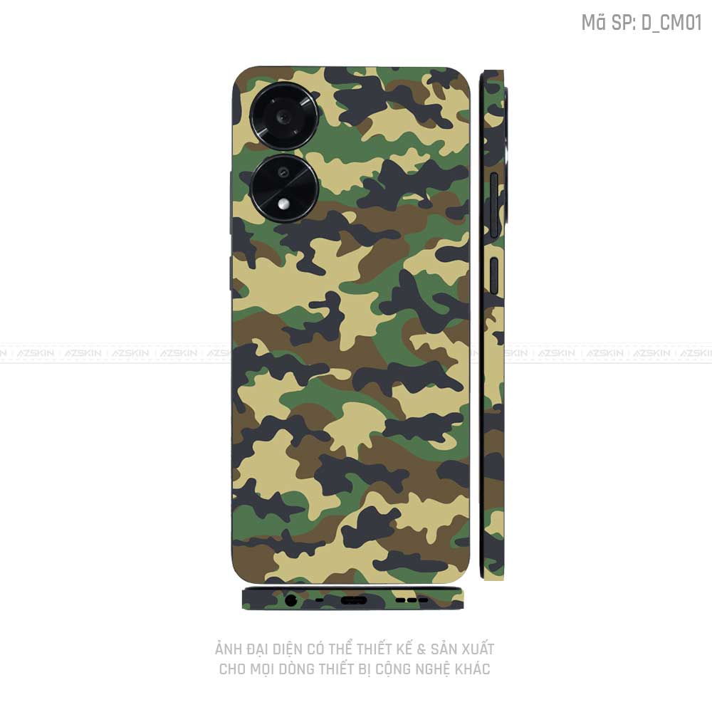 Miếng Dán Skin Điện Thoại OPPO A Series Hình Camo | D_CM01