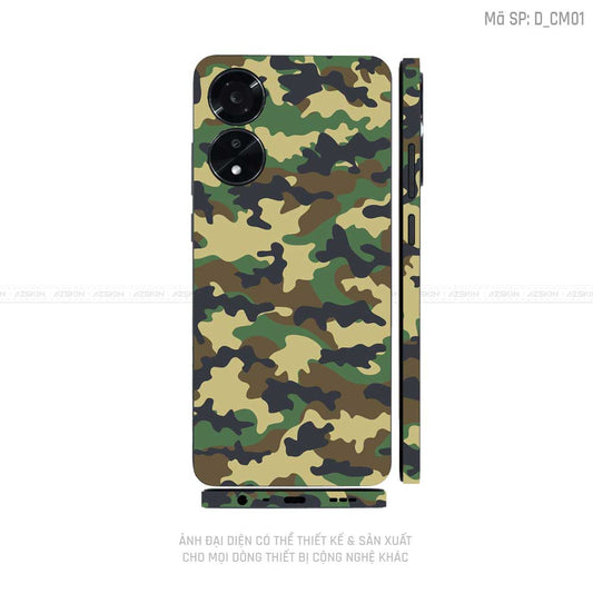 Miếng Dán Skin Điện Thoại OPPO A Series Hình Camo | D_CM01
