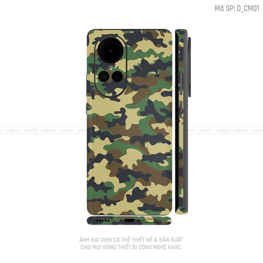 Dán Skin Điện Thoại OPPO Reno Series Hình Camo | D_CM01