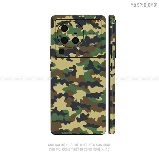 Dán Skin Vivo X Series Hình Camo | D_CM01