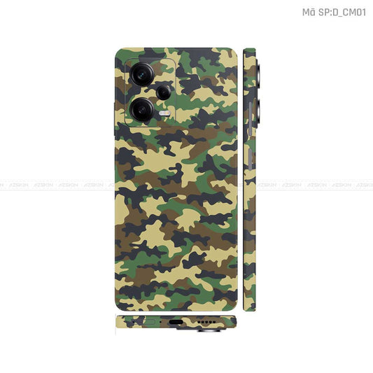 Dán Skin Xiaomi Redmi Note 12 Series Hình Camo | D_CM01
