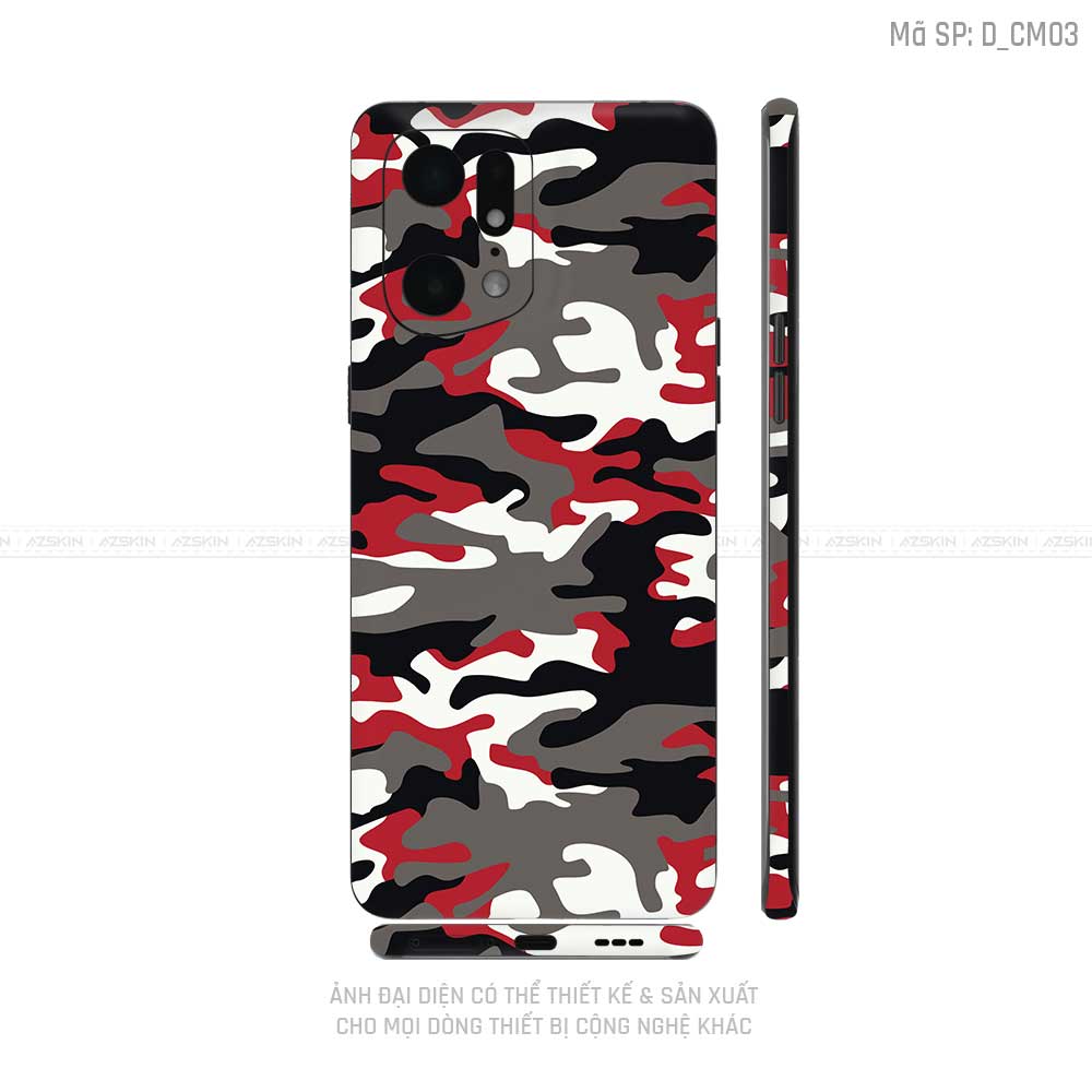 Miếng Dán Skin Điện Thoại OPPO Find X Series Hình Camo | D_CM03