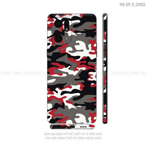 Miếng Dán Skin Điện Thoại OPPO Find X Series Hình Camo | D_CM03