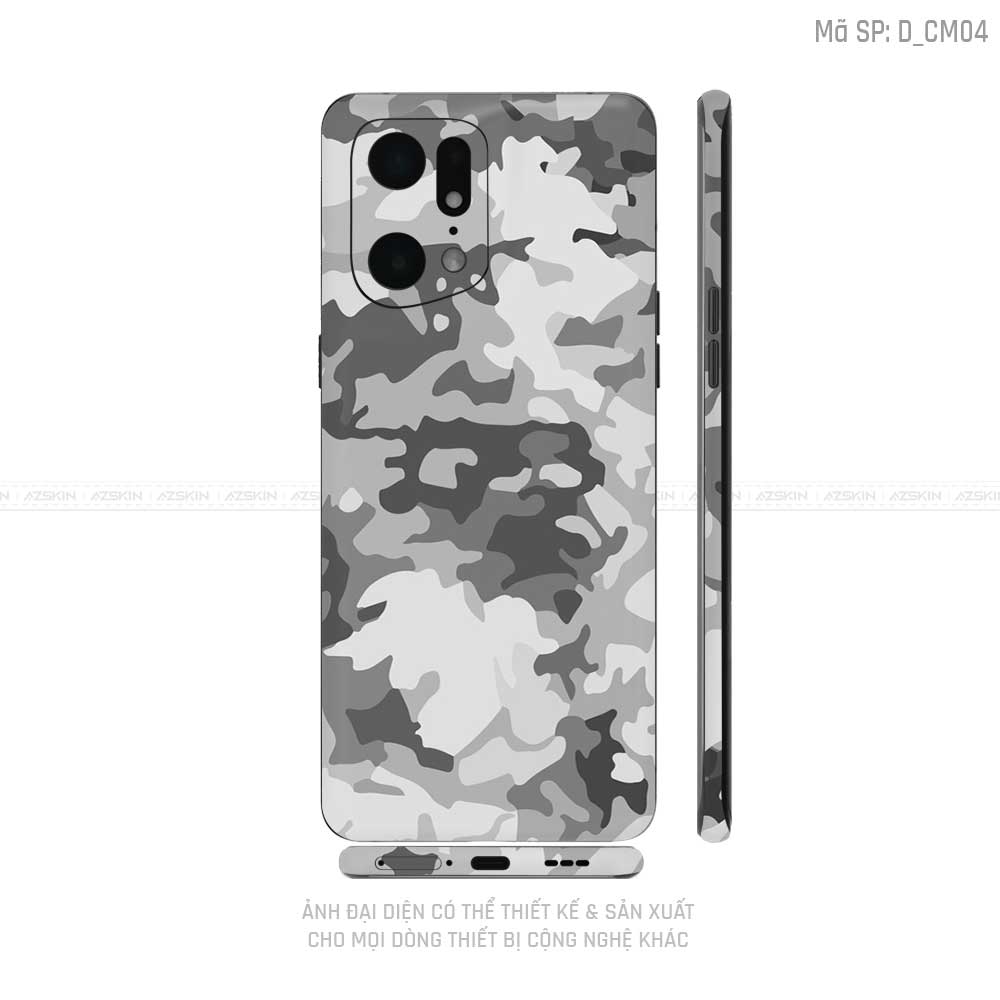 Miếng Dán Skin Điện Thoại OPPO Find X Series Hình Camo | D_CM04