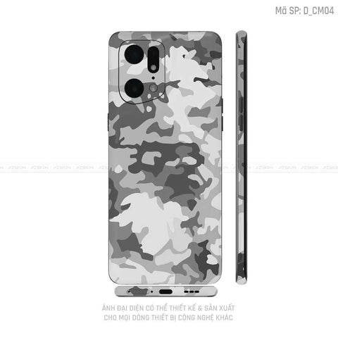 Miếng Dán Skin Điện Thoại OPPO Find X Series Hình Camo | D_CM04