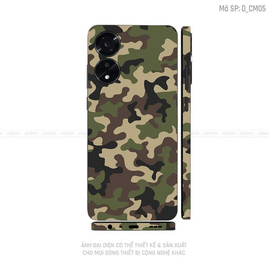 Miếng Dán Skin Điện Thoại OPPO A Series Hình Camo | D_CM05