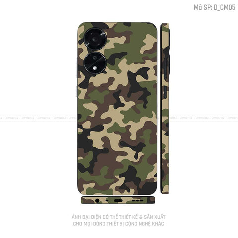 Miếng Dán Skin Điện Thoại OPPO A Series Hình Camo | D_CM05