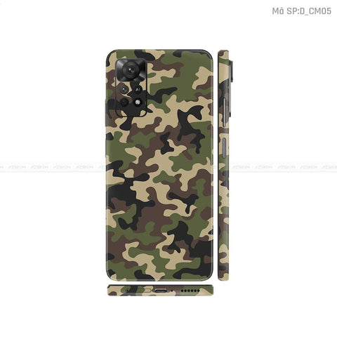 Dán Skin Xiaomi Redmi Note 11 Series Hình Camo | D_CM05