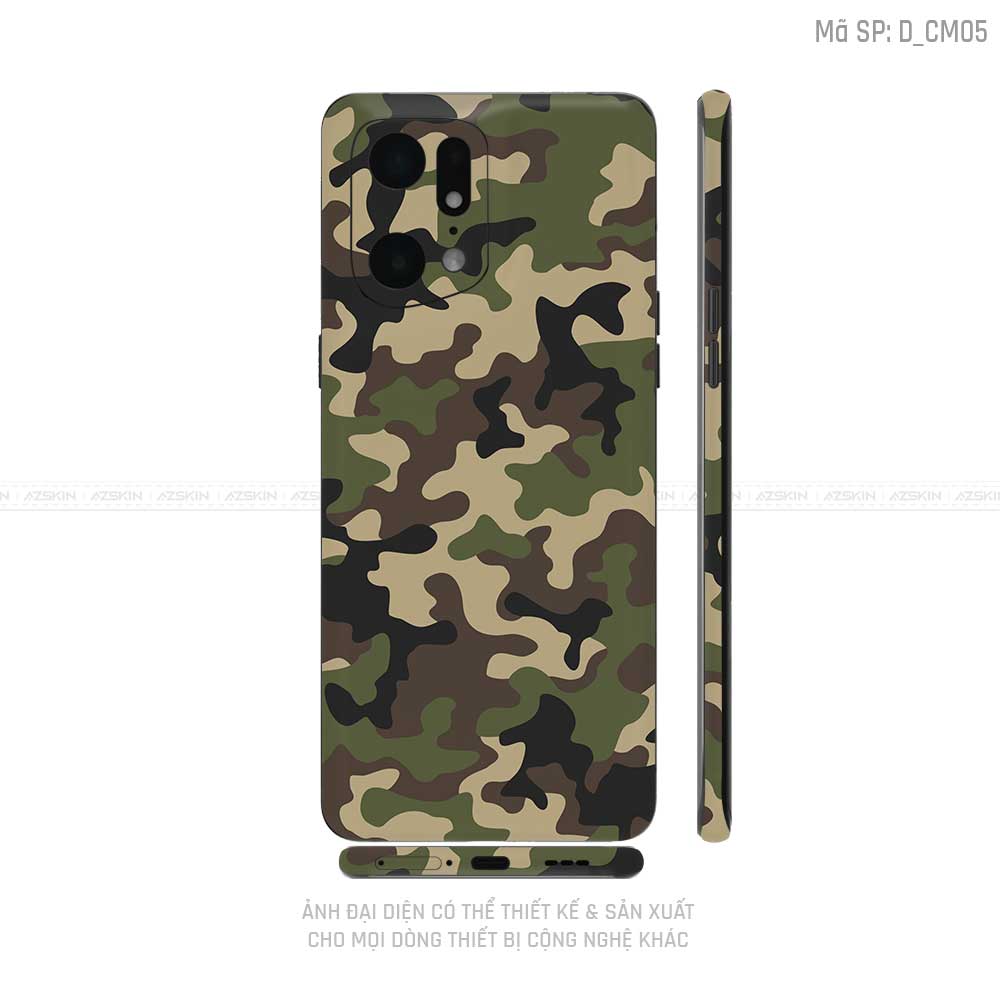 Miếng Dán Skin Điện Thoại OPPO Find X Series Hình Camo | D_CM05