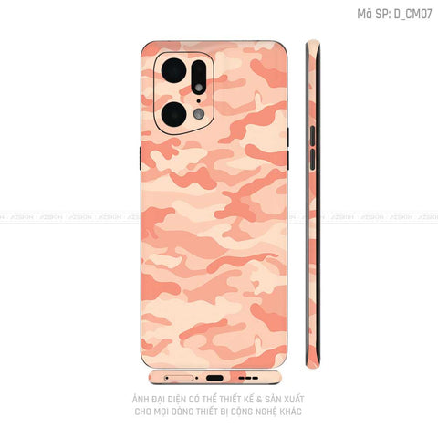 Miếng Dán Skin Điện Thoại OPPO Find X Series Hình Camo | D_CM07