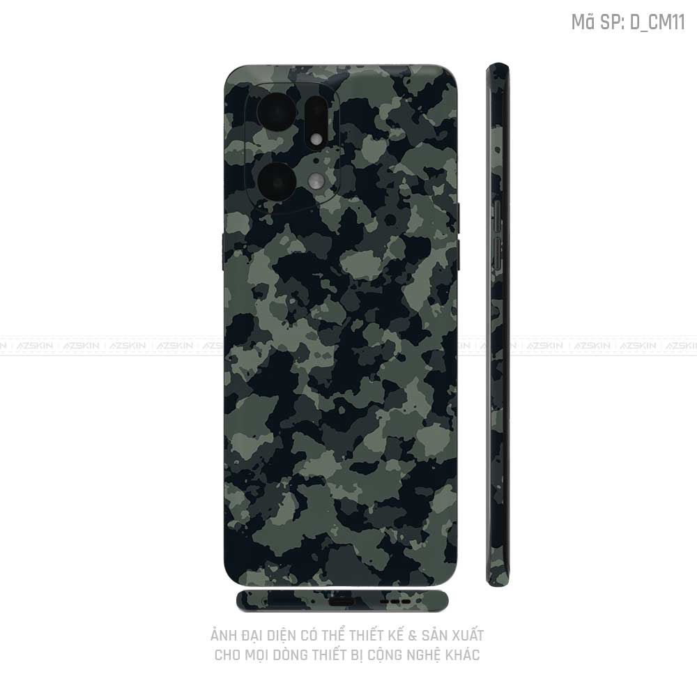 Miếng Dán Skin Điện Thoại OPPO Find X Series Hình Camo | D_CM11