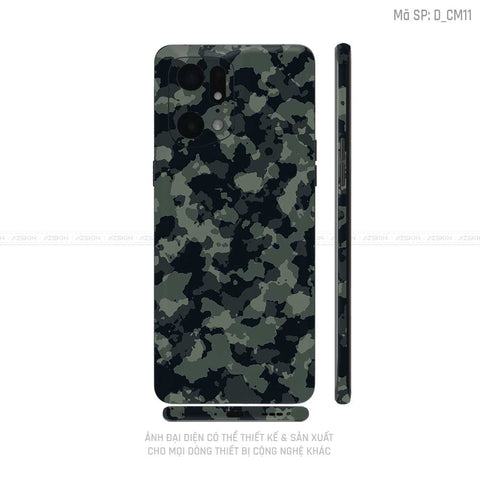 Miếng Dán Skin Điện Thoại OPPO Find X Series Hình Camo | D_CM11