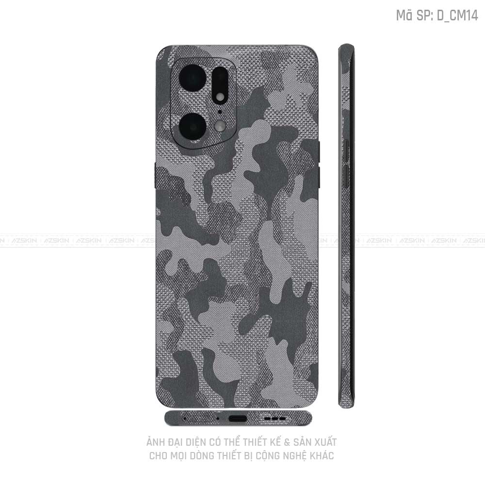 Miếng Dán Skin Điện Thoại OPPO Find X Series Hình Camo | D_CM14