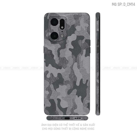 Miếng Dán Skin Điện Thoại OPPO Find X Series Hình Camo | D_CM14