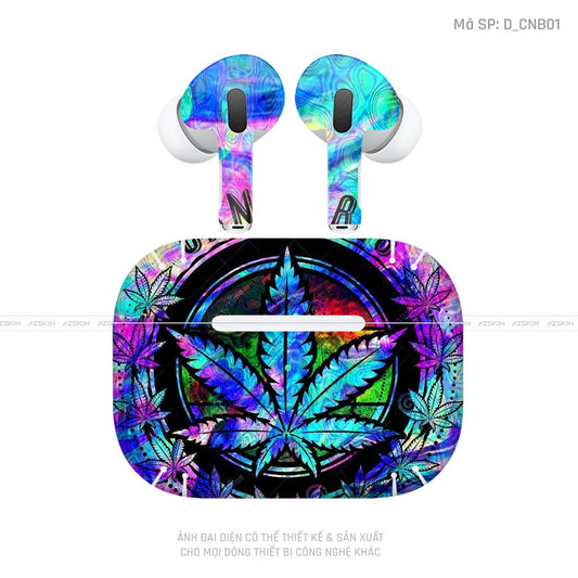 Dán Skin Tai Nghe Airpod 3 Hình Canabis | D_CNB01