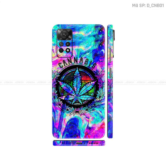 Dán Skin Xiaomi Redmi Note 11 Series Hình Canabis | D_CNB01