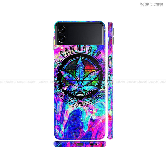 Dán Skin Galaxy Zflip4 Hình Canabis | D_CNB01