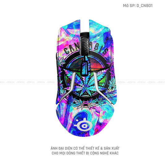 Skin Dán Chuột Steelseries Hình Canabis | D_CNB01