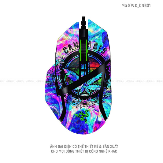 Skin Dán Chuột Razer Hình Canabis | D_CNB01