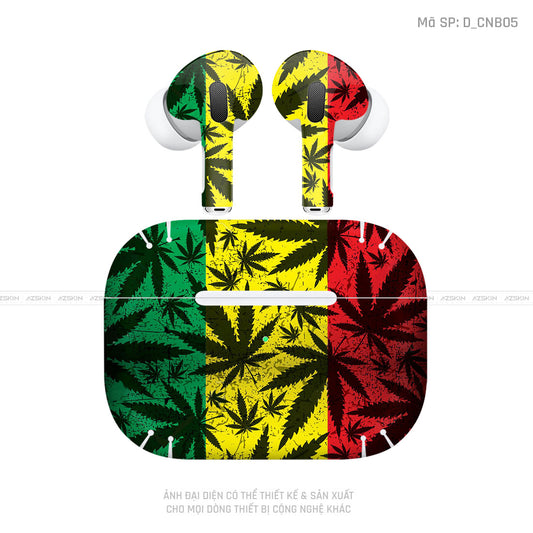 Dán Skin Tai Nghe Airpod 3 Hình Canabis | D_CNB05