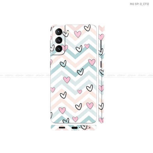 Dán Skin Galaxy S21 Series Hình Pattern Trái Tim | D_CT12
